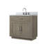 Ensemble de meuble-lavabo et de robinet en marbre de chêne gris Carrara-2050016599