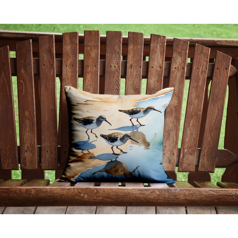 Sandpipers Throw Pillow, Square 14"