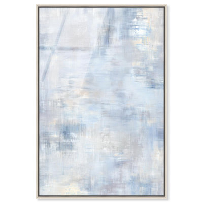 Glacial Light Weave I Framed High-Gloss Acrylic Glass Wall Art Calming Wall Art by Art Remedy, Silver Frame, 10 x 15