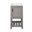 Meuble-lavabo simple 16,3 po avec plateau en céramique