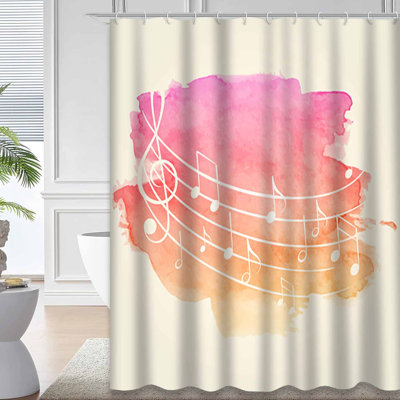 Blue Waterproof Shower Curtain,Shower Curtains for Bathroom with 12 Hooks