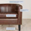 Cohmer 28.74" Wide Accent Barrel Chair, Modern Faux Leather Tub Club Chair Upholstered Armchair with Gold Nail Head Trim-1517470775