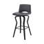 Chaise pivotante en similicuir et bois manufacturé-2098232806-2098232805