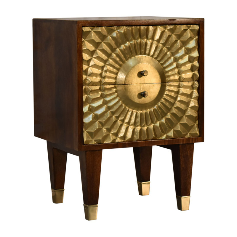 Tidewood 40cm W Solid Wood Bedside Table
