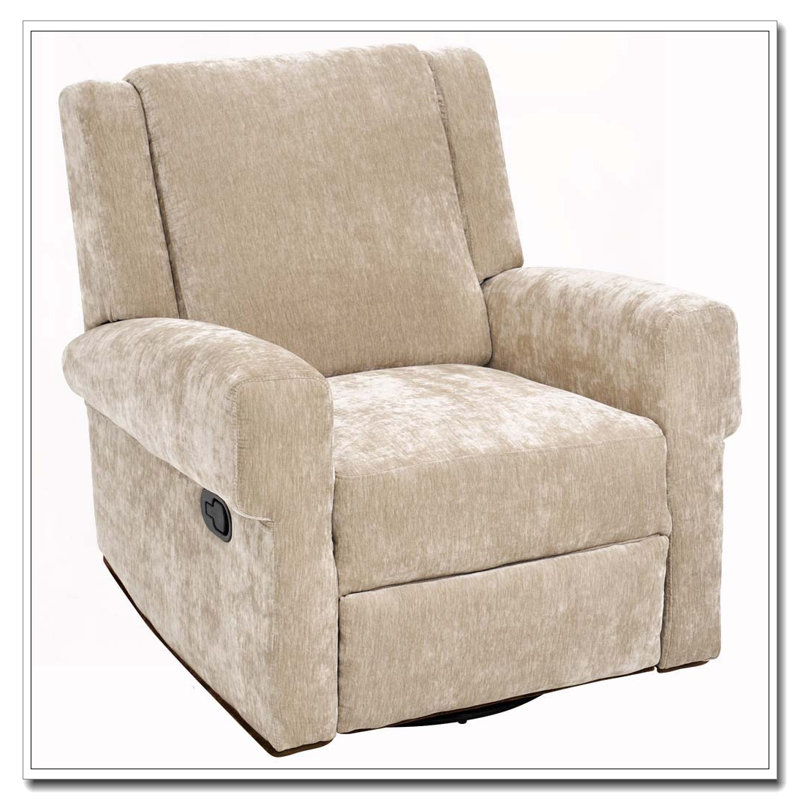 Manual Recliner Nursery Recliner Chair Swivel Rocker Recliner Sofa, Brown