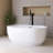 59'' Acrylic Freestanding Soaking Bathtub In Glossy White