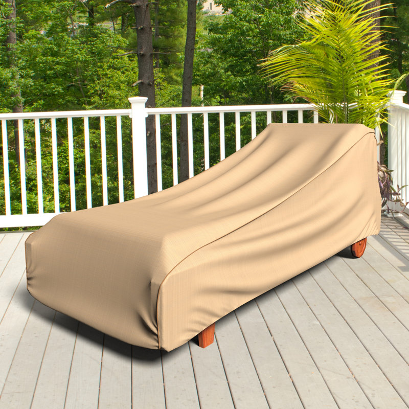 Miguel Outdoor Patio Chaise Lounge Cover, 35" H x 35" W x 74" D, Polypropylene