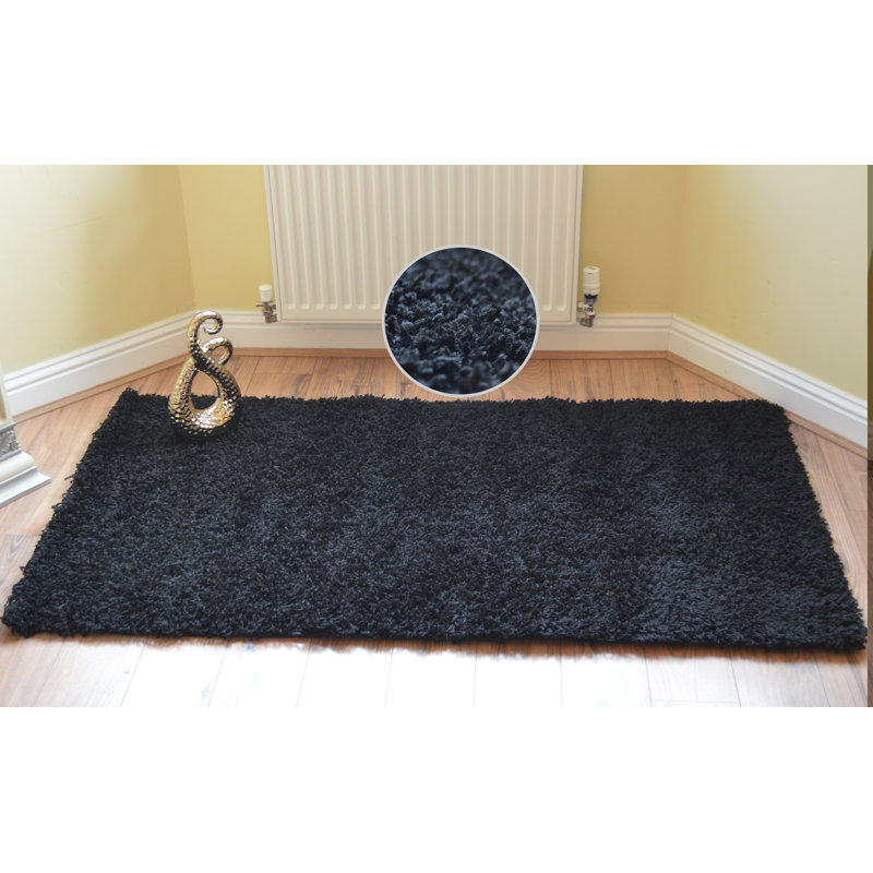 Kailum Solid Colour Shag Area Rug, Rectangle 120 x 170cm