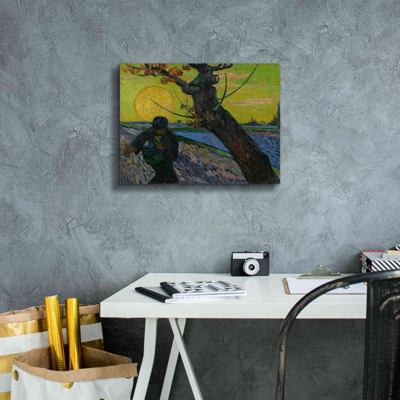«The Sower» par Vincent Van Gogh, estampe numérique sur toile, H 12 po x l 16 po x P 0,75 po