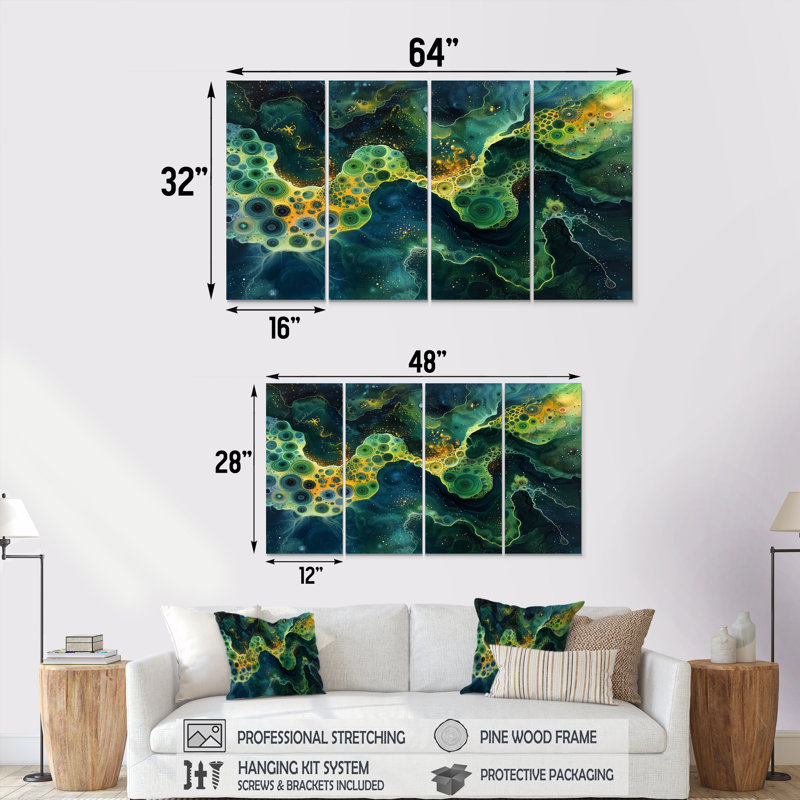 Costache - ensemble d'art mural abstrait sur toile, H 28 po x l 48 po