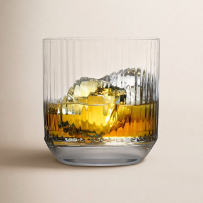 Big Top Ribbed Crystal Whiskey Glass