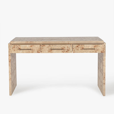 Wesley Modern Burl Wood Desk