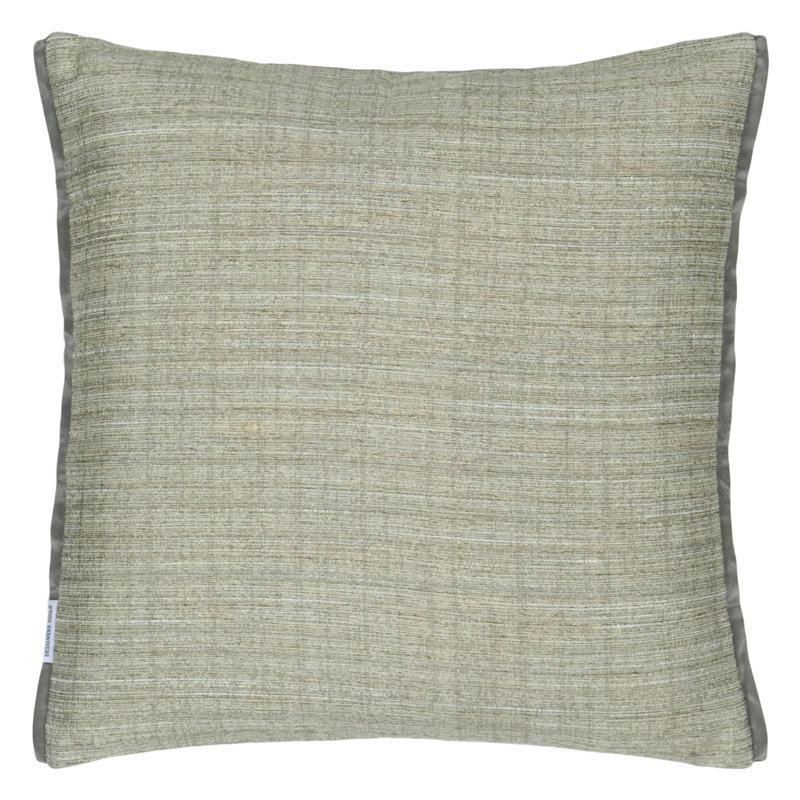 Manipur Velvet Decorative Pillow, Silver, 17"H x 17"W