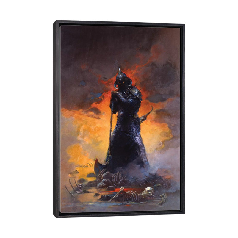 «Concessionnaire de la mort III», reproduction d'art, H 26 po x l 18 po x 1,5 po, Cadre noir vieilli