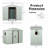 8ft x 4ft Outdoor Metal Storage Shed With window and metal foundation White-117711703