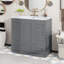 Meuble-lavabo autoportant avec lavabo, 4 tiroirs à fermeture en douceur et 2 portes à fermeture en douceur