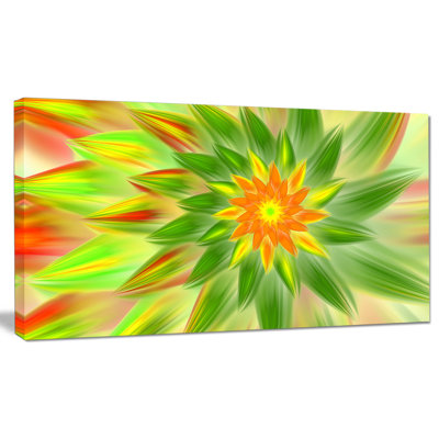 « danse green fractal fleur », impression sur toile
