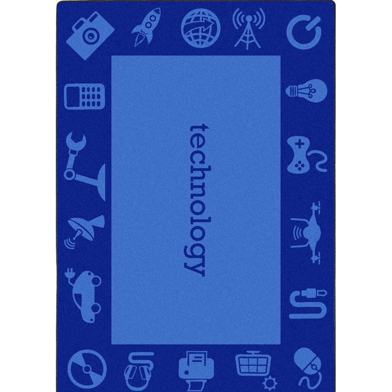 Tapis bleu Steam Technology par Joy Carpets, Rectangle 5 pi 4 po x 7 pi 8 po