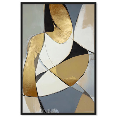 Gold Leaf Contours Canvas by Art Remedy