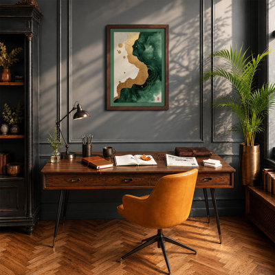 Layered Earth Forms Boho - Framed Print