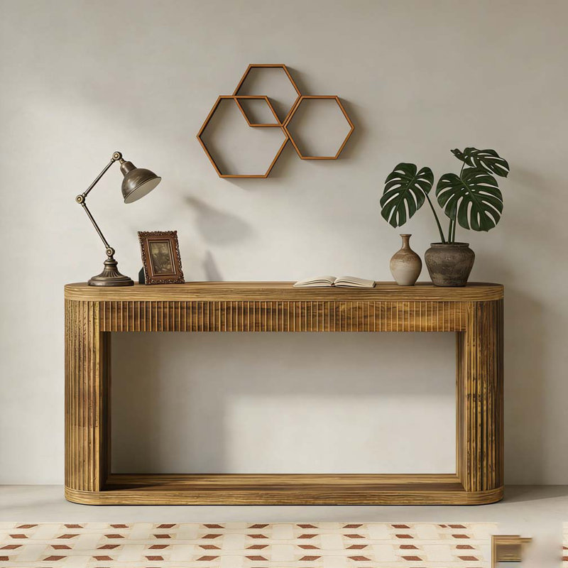 Table console en bois à 3 niveaux