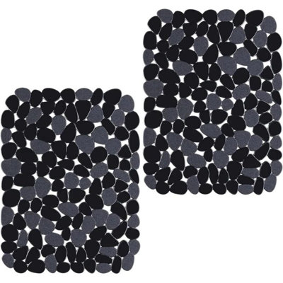 2pc Pebble Shape Multi-functional Kitchen Anti-slip Sink Mat Drainage Mat