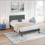 Base de lit tapissier grand format avec tête de lit en lin capitonné moderne-1509522330