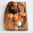 Footed Wood Serving Tray with Raised Edge