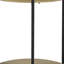 Table de bout ronde en fer 22 po avec tablette