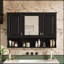 Armoire à pharmacie de 41 pouces avec tablettes ouvertes, rangement mural avec portes et miroir, tablette réglable, armoire de rangement pour salle de bain au-dessus de la toilette