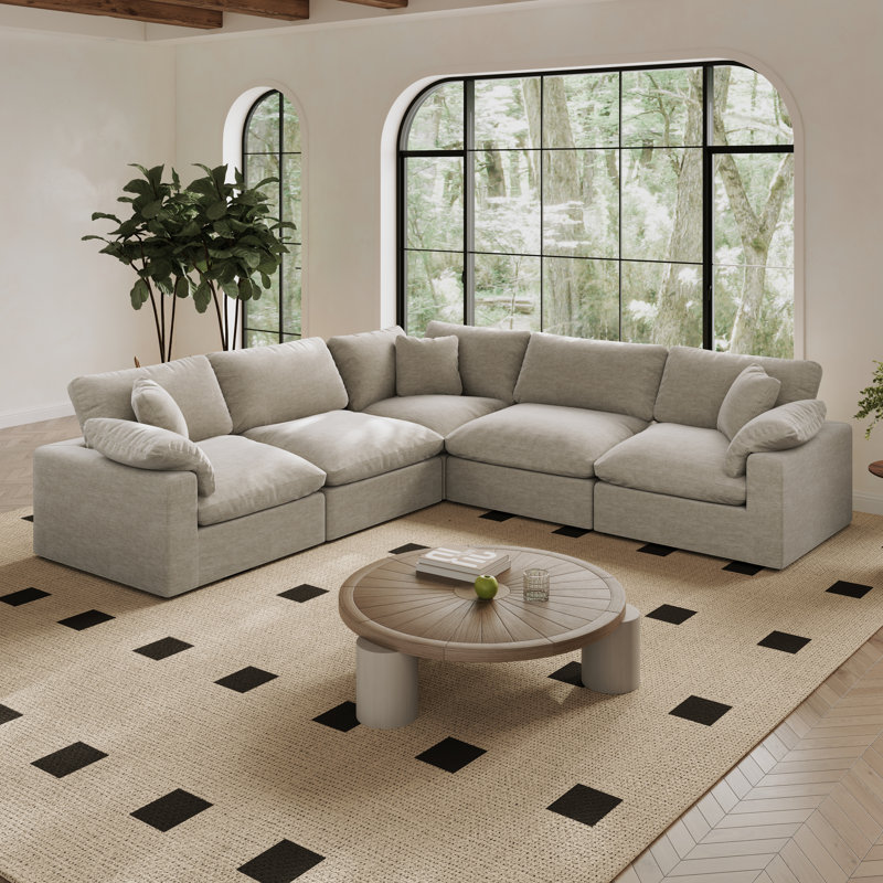 Canapé modulaire surdimensionné Cloud, Gris clair
