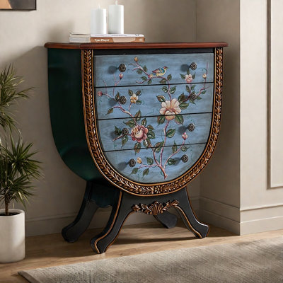Petit coffre d'appoint rétro en bois massif