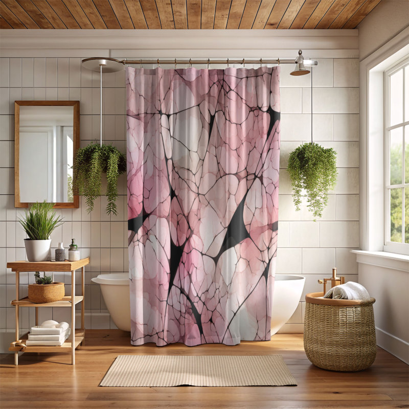 Glass Pieces - Premium Shower Curtain, 74"H x 71"W