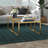 Rocco (Set of) Two 30" Glass And Steel Square Nested Coffee Tables-2100779302