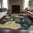 Machine Washable Indoor/Outdoor Xhevrie Navy Rug-111927957