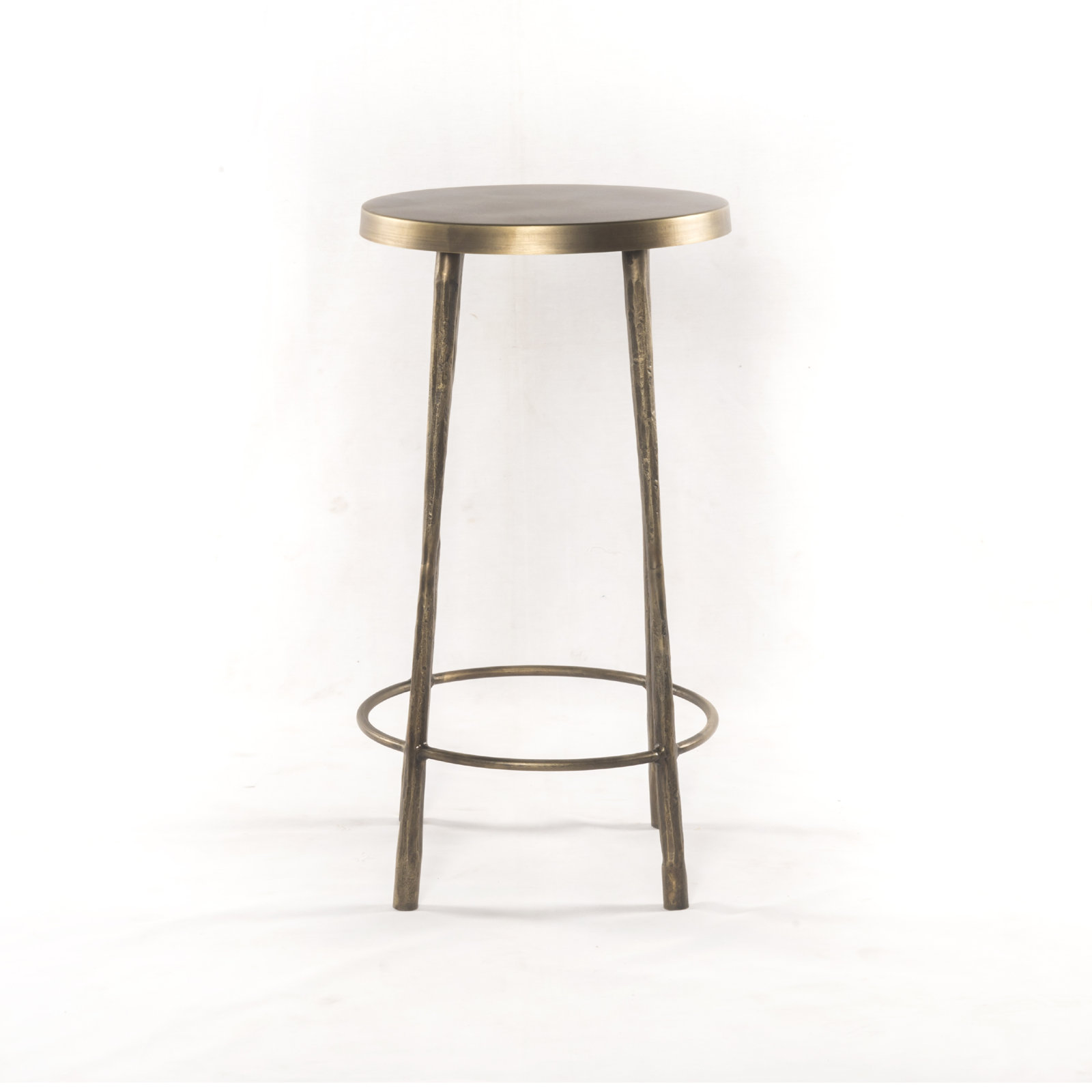 Moreen 26" Counter Stool, Counter Stool (26" Seat Height), Antique Brass