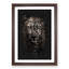 Leopard In The Dark Paint Splash - Picture Frame Graphic Art-56922940-56922939