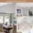Modern Geometric Ceiling And Pendant Dual-Use Light Fixture, 5-Light Brushed Nickel Chandelier For Dining Room, Kitchen Island, Living Room, Entryway