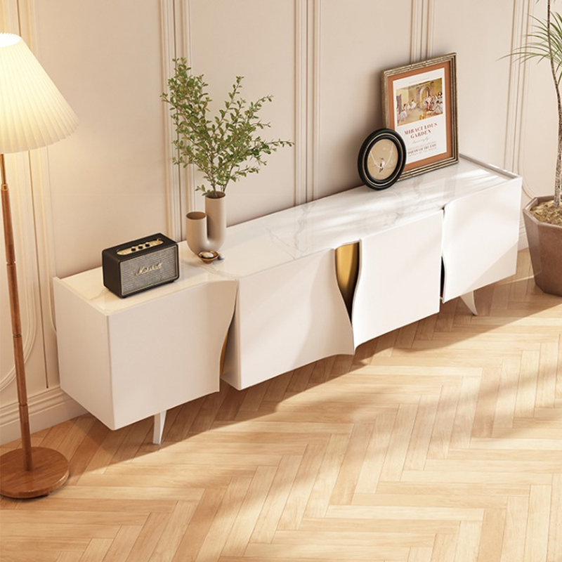 Meuble télé de style français crème, 78.74"