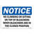 OSHA Notice - No Climbing Or Sitting On Top Of Bleachers Sign
