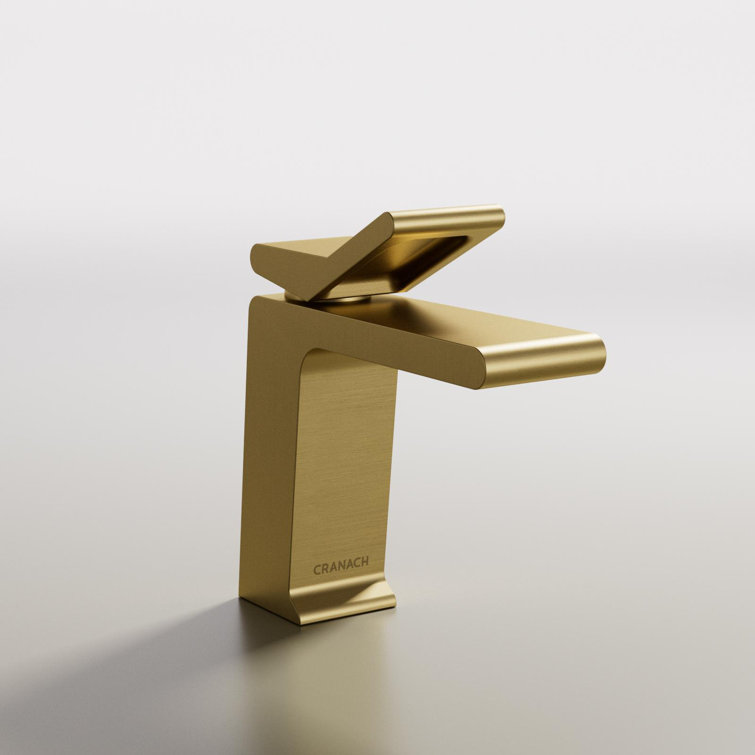FARNE Waterfall Single-Hole Single-Handle Bathroom Sink Faucet with Pop-Up Drain