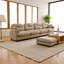 Canapé modulaire élégant en chenille avec canapé 4 places Elegant Camel-1254917888
