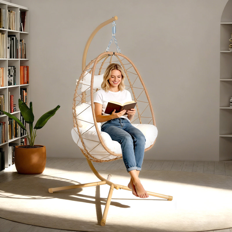 Chaise hamac suspendue et pliable en métal