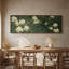 Art mural encadré sur toile - Arbustes botaniques classiques avec des fleurs blanches dans des tons de vert foncé - 16 po x 24 po, 24 po x 36 po-1237710312-1237710315