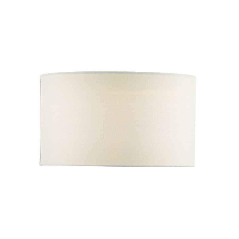 20cm H Linen Drum Lamp Shade ( Screw On ) in White