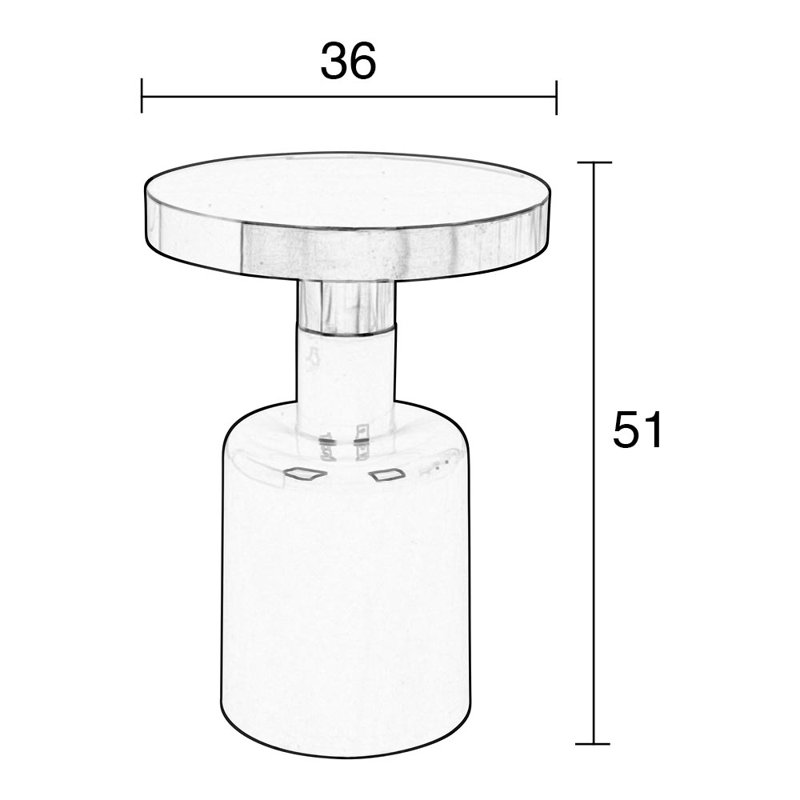Glam End Table, Green