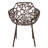 Rabia Patio Armchair – Floral Cutout Aluminum Stackable Dining Chair, UV Protected, Rust-Resistant, Indoor & Outdoor Use, Fully Assembled-590251884-622546957
