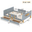 Lit plateforme double avec tiroirs de rangement, structure de lit en bois massif avec garde-corps, petite tablette et crochets, aucun sommier nécessaire-502310378-502310388