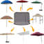 Moustiquaire de parasol de patio de 6 pi avec porte à fermeture à glissière, filet extérieur en filet de polyester pour patio, jardin, camping - coupe-vent et portable