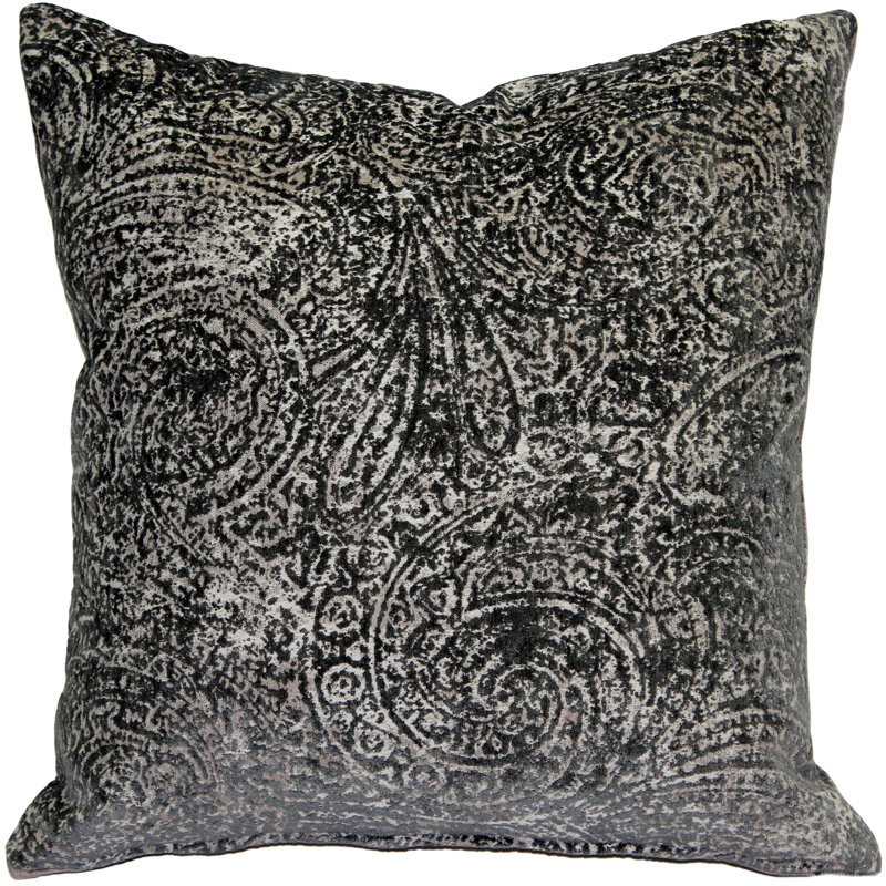 Coussin Visconti, 17 po x 17 po, Gris